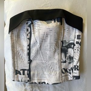 With Jean Carla Corset Top, Size XS, Tags On, Strapless Fitted Bodice, Cropped.